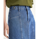 Women's Blue Denim A-Line Skirt