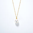 Simple Commuter Design Natural Baroque Pearl S925 Silver Plated Small Necklace Female - Dazpy