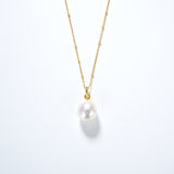 Simple Commuter Design Natural Baroque Pearl S925 Silver Plated Small Necklace Female - Dazpy