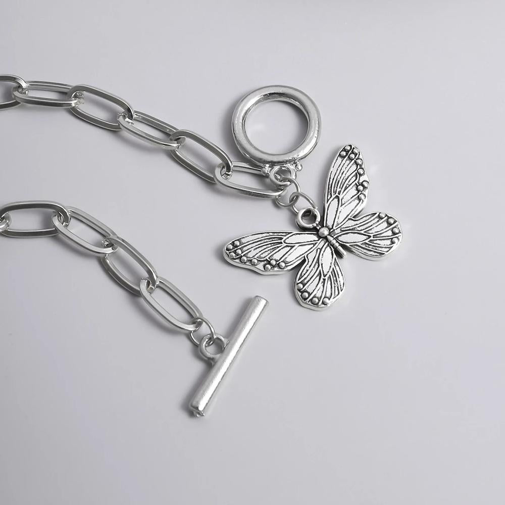 Butterfly Pendant Chain Bracelet