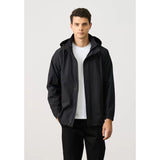 Men's Oversize Soft Shell Windbreaker Jacket with Detachable Hood