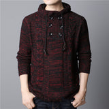 Men's Long-sleeved Thickened Hooded Sweater Knitwear