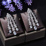 Sparkling Diamond Zircon Necklace Fashion Four-piece Accessories - Dazpy