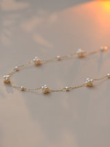 Natural Freshwater Pearl 14K Gold Wrapped Necklace - Dazpy