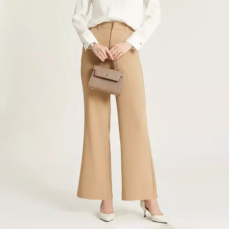 Pantalones rectos elegantes de oficina para mujer