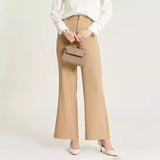 Elegant Office Lady Straight Trousers