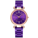 Exquisito reloj de cuarzo para mujer en acero inoxidable y oro rosa