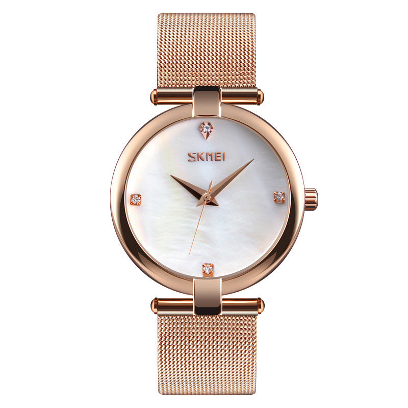 Ladies Mesh Strap Elegant Student Female Waterproof Quartz Watch - Dazpy