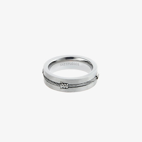 Titanium Steel Colorless Simple Hip Hop Ring - Dazpy