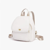 Trendy Off-white Leather Backpack for Women