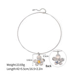 Stilvolle wasserdichte Edelstahl-Daisy-Choker-Halskette