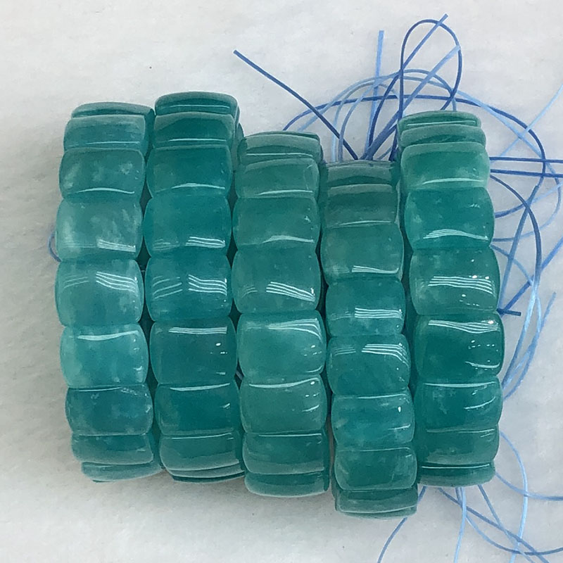 Women's Natural Crystal Amazonite Hand Row Bracelet - Dazpy