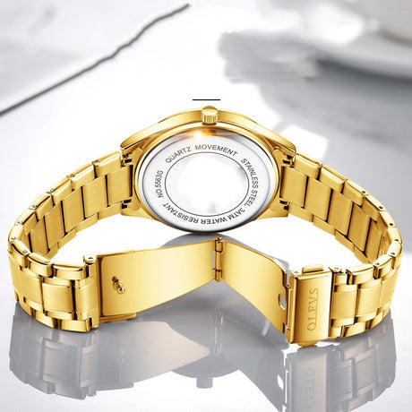 Tuhao Gold Diamond Quartz Waterproof Glow Business Men's Watch - Dazpy