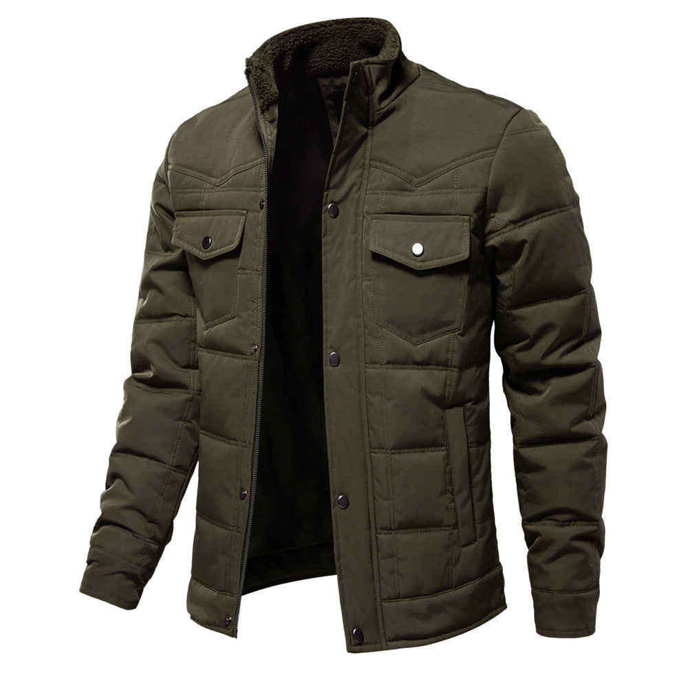 Herbst und Winter Neue Stehkragen Mantel Herren Casual Modische Jacke