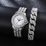 New Women's Suit Bracelet Fashion Exquisite With Diamond English Watch - Dazpy