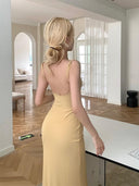 Vestido de sirena para mujer con tirantes ajustables