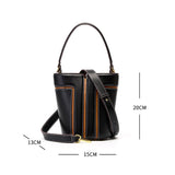 Luxury Leather Bucket Shoulder Bag