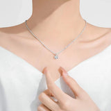 Women's Temperament Fashion Simple Silver Pendant Necklace - Dazpy