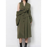 Elegant High Waist Windbreaker Trench Coat