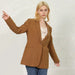 Eleganter Damen Ramie Blazer Mantel