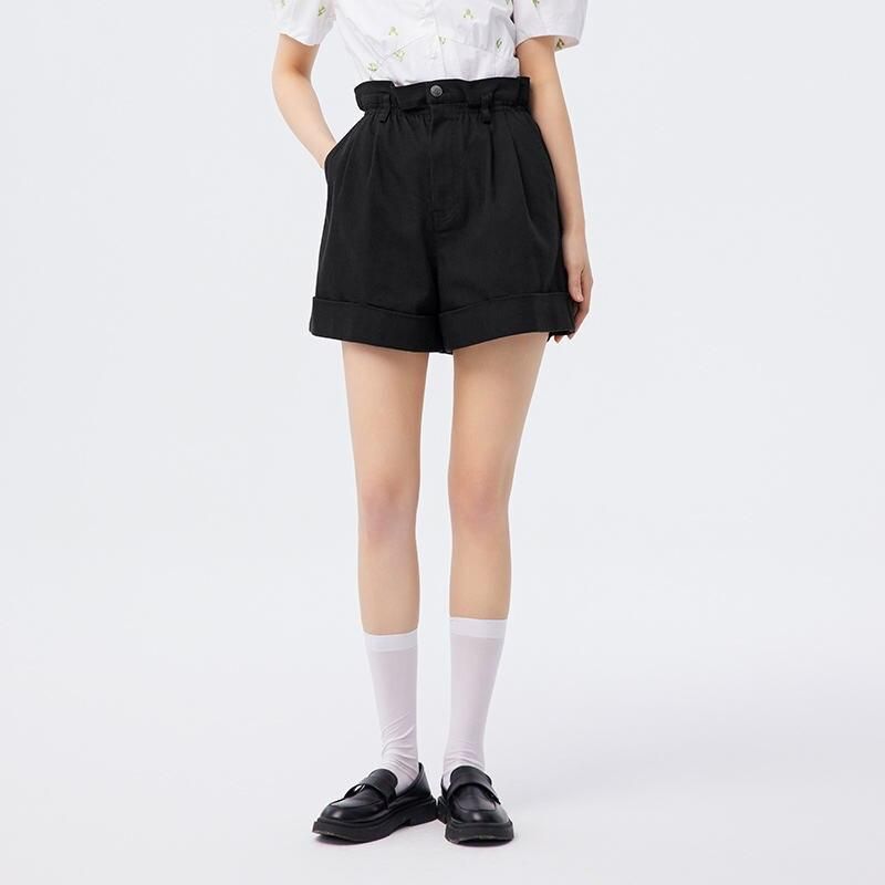 High-Waist Loose A-Line Casual Shorts for Women