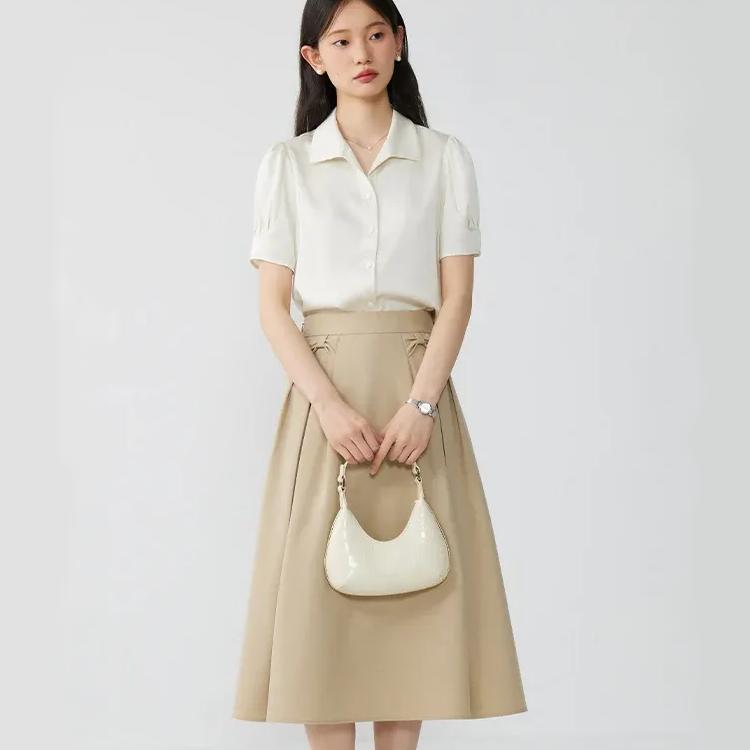 Chic Summer Pleated A-Line Skirt