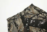 American-style Multi-pocket Camouflage Denim Shorts