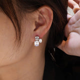 Women's Fashion Asymmetric 925 Sterling Silver Earrings - Dazpy