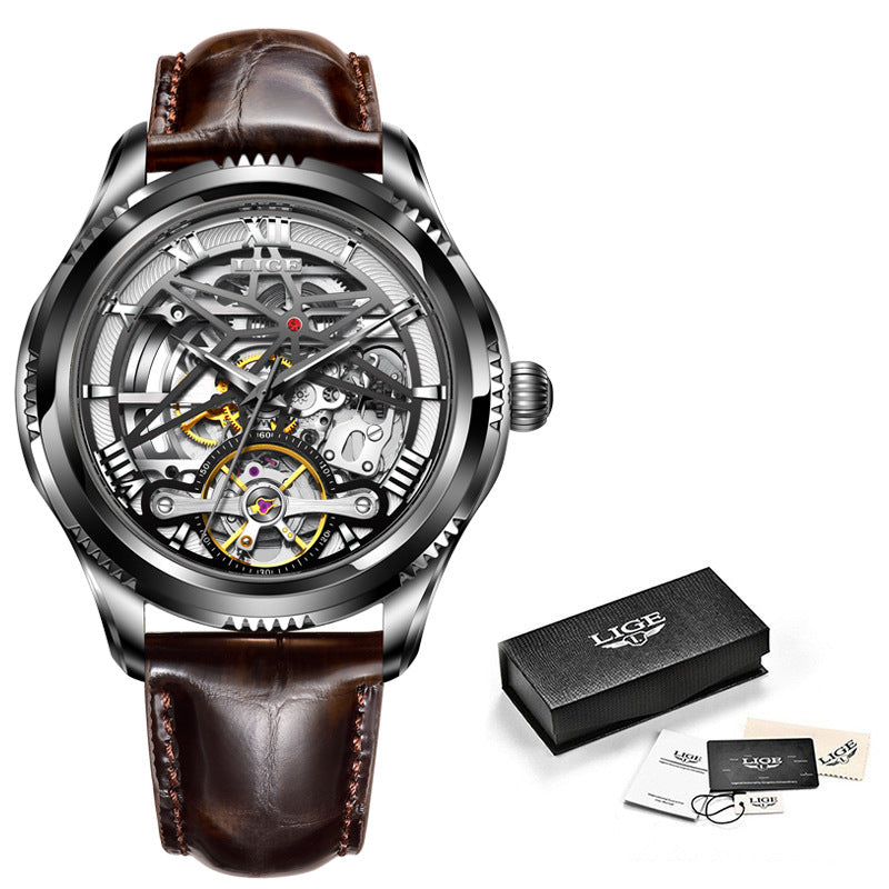 Mechanical Watch New Concept Skeleton Design Tourbillon Waterproof Watch - Dazpy