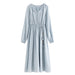 French Pastoral Style Long-sleeved Dress for Women