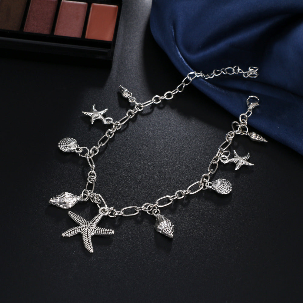 Bohemian Starfish Pendant Anklet