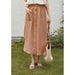 Elegant Cotton Linen Maxi Skirt