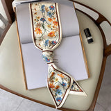 Floral Print Long Polyester Scarf - Versatile & Stylish Accessory for Every Season