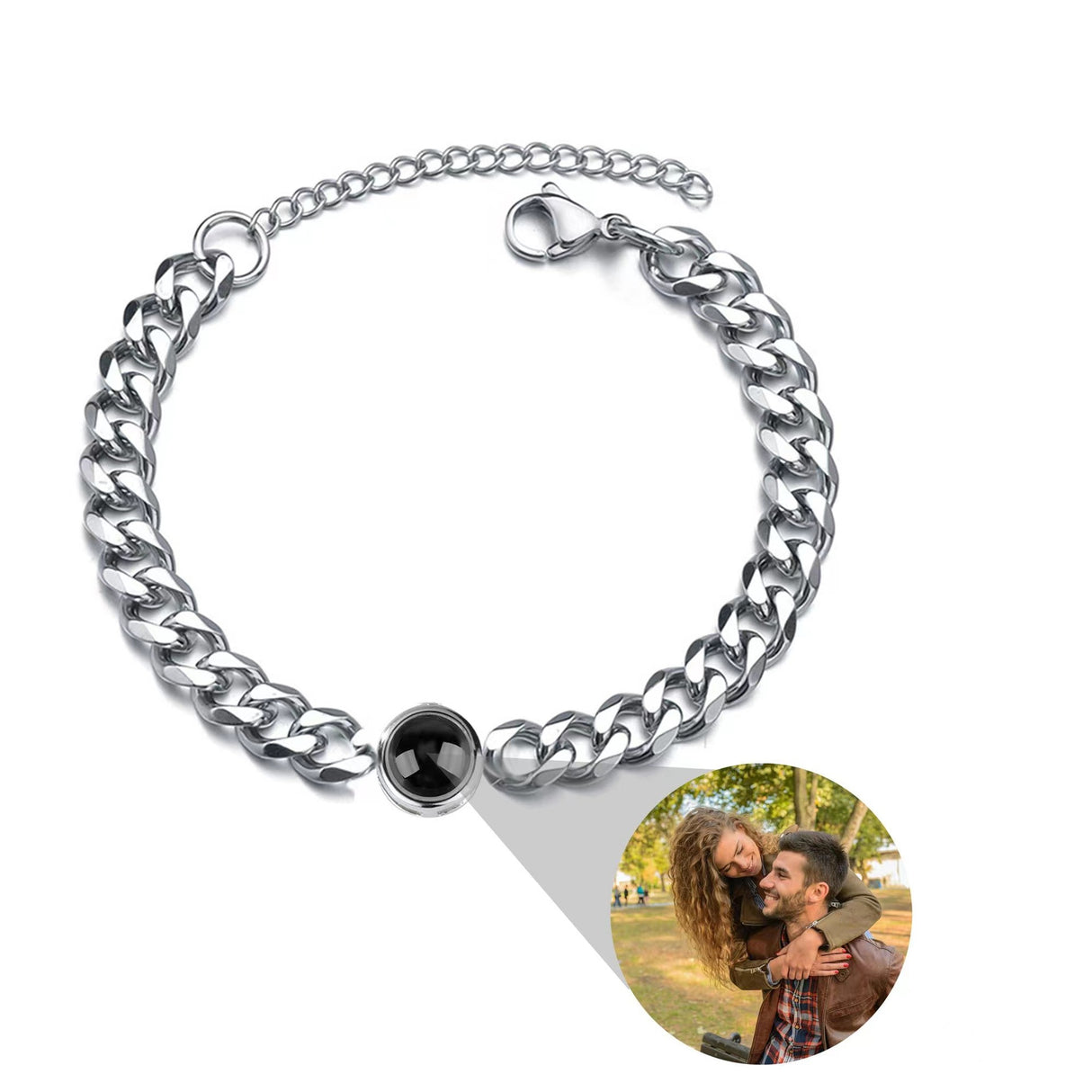 Couple Projection Bracelet Custom Text - Dazpy