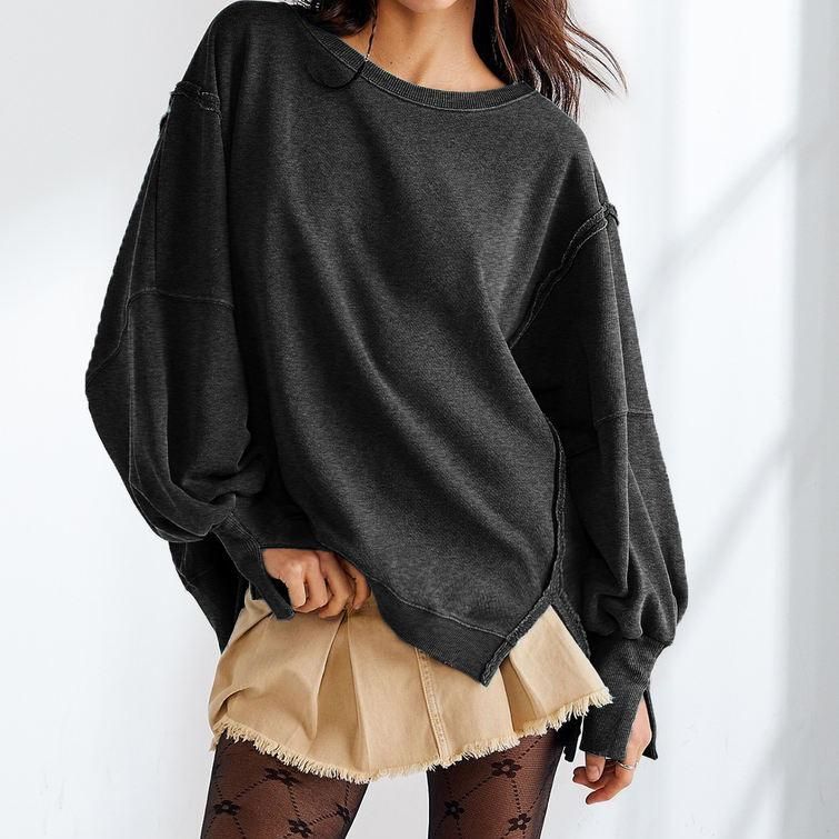 Elegant Y2K Patchwork Autumn Sweatshirt