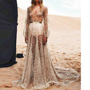 Women's Sequin Mesh Long Dress