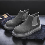 Botas Chelsea de cuero informales para hombre