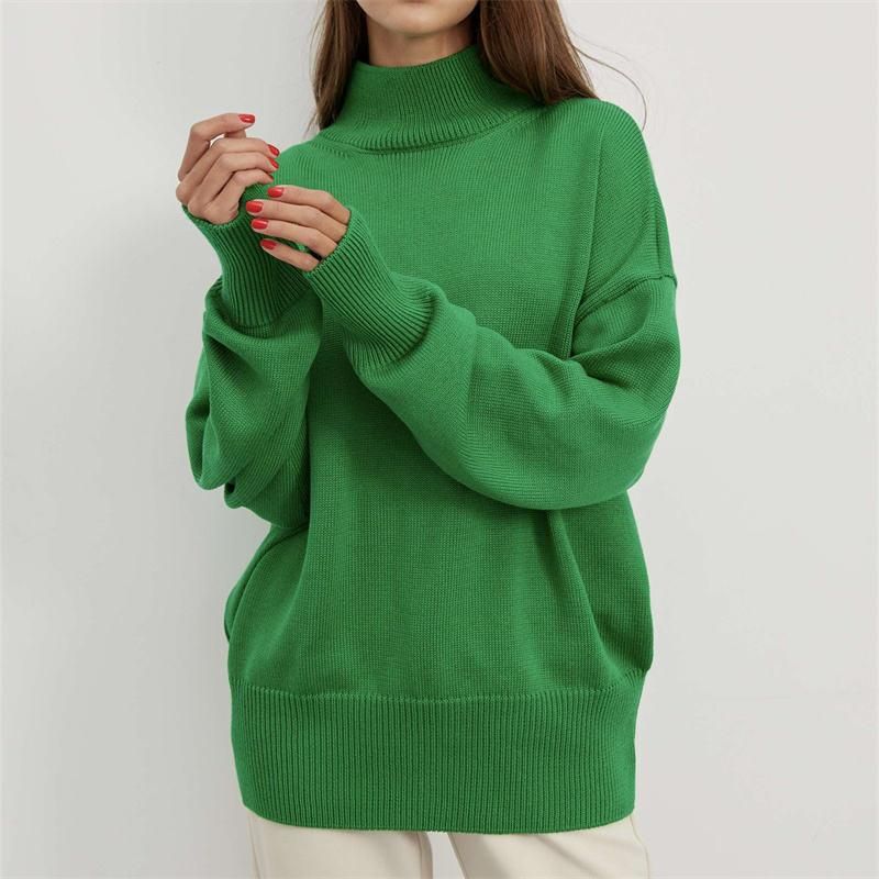 Übergroßer Rollkragen-Strickpullover für Damen