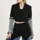 Schicker Denim-Patchwork-Blazer