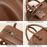 Luxuriöse Mini-Bowlingtasche für Damen im Crossbody-Stil