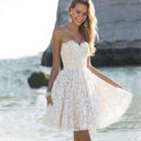 Vestido de noche de jacquard floral blanco para mujer