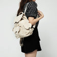 Sweet And Cute Simple Ins Strap Drawstring Backpack - Dazpy