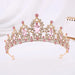 Barockes Braut-Diadem aus Champagner-Kristall in Gold