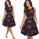 Vestido plisado estampado con bolsillos