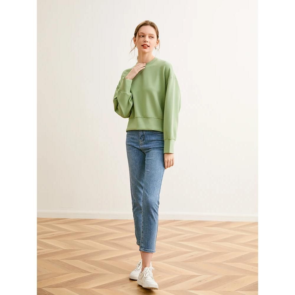 Viscose Blend O-Neck Sweatshirt