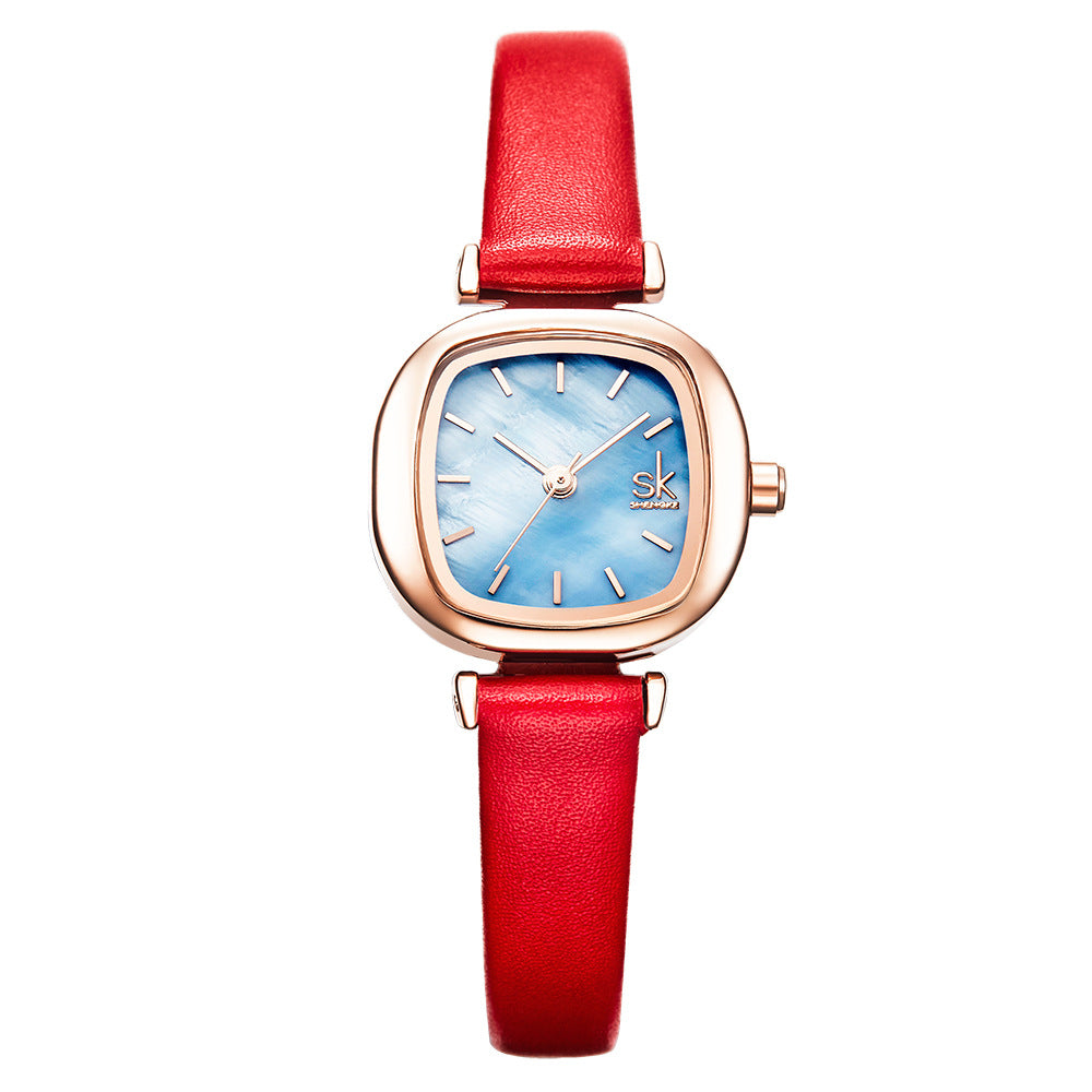 Square Waterproof Belt Quartz Women's Student Watch - Dazpy