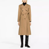 Double-Breasted Women's Trench Coat with Sash