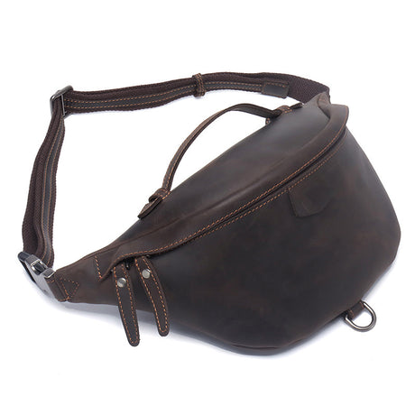 Vintage Handmade Cowhide Men's Waist Bag - Dazpy