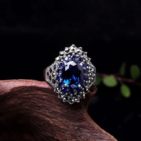 Women's Fashion Personalized Sapphire Ring - Dazpy