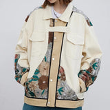 Chaqueta vaquera con patchwork bordado